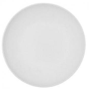 Fosil Elegance: Plato Hondo Blanco Mate, 21 cm, Porcelana Profesional
