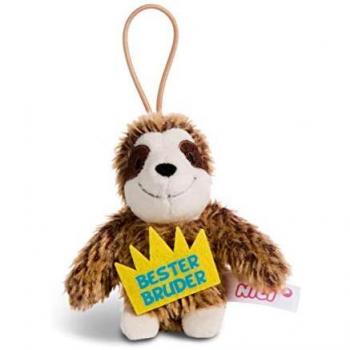 NICI 44852 „Bester Bruder“-Faultieranhänger 8 cm, braun, mit Loop