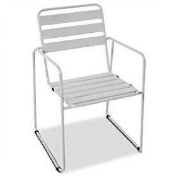 Fauteuil de jardin en acier taupe