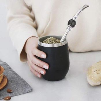 Insulated Yerba Mate Tea Set with Lid and Straw