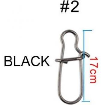 DAGEZI 100pcs Black Swivel Snap Hook Fishing Connectors