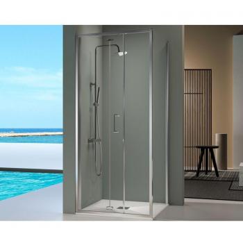 Cámara angular Kassandra: panel fijo 77‑79 cm, puerta plegable 80 cm