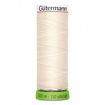 Gütermann Bobine Fil rPET 100 m, couleur écru 802 – usage universel