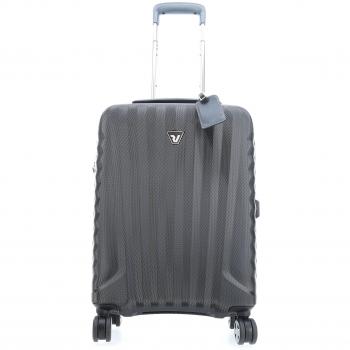 Valise de voyage cabine 55 cm, modèle RONCATO E‑Lite noir, rigidité renforcée, cadenas TSA