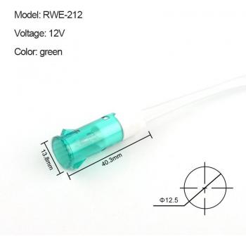 Lámpara de señalización MDX-14A, 5 piezas, montaje en panel de 12.5mm, neón rojo, verde, amarillo, voltaje DC 12V/24V/220V/380V