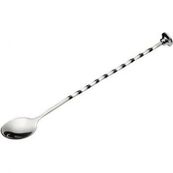 Stainless Steel Cocktail Spoon with Muddler, 28cm