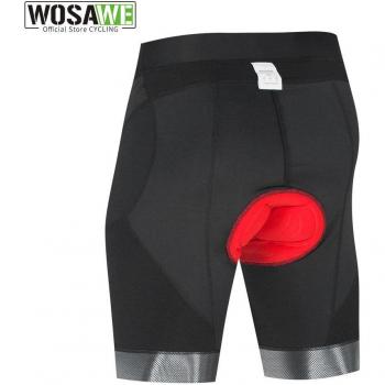 Short VTT WOSAWE – Pantalon court pour homme, gel amortissant, respirant, XL, noir