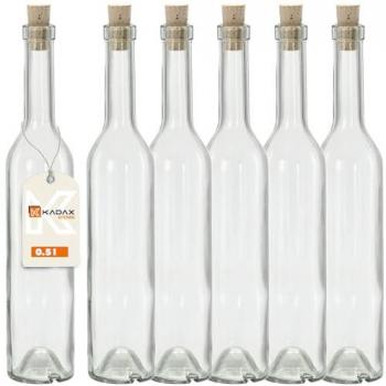 Bouteilles en Verre avec Bouchon en Liège pour Boissons Maison 0,5 L