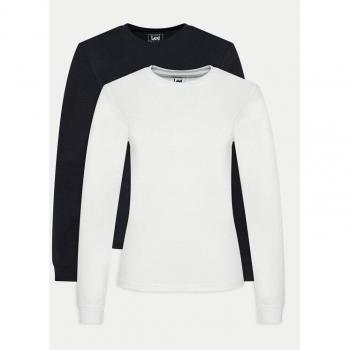 Lee Langarmshirts im Doppelpack Weiß und Schwarz Größe XL