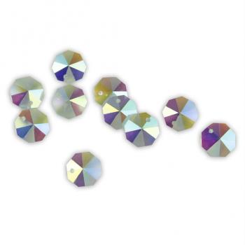 AB 14mm Crystal Octagon Chandelier Beads