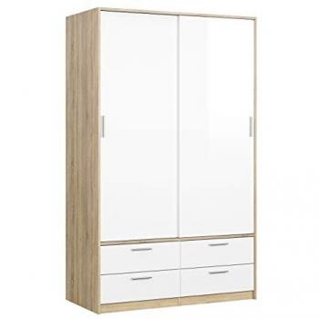 Line Wardrobe 2 Doors 4 Drawers