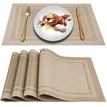 Tovagliette Americana ARTAND, Set di 4, Resistente al Calore e Lavabile in Vinile