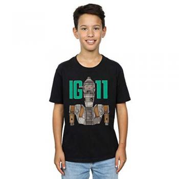 Jongens T‑shirt Star Wars The Mandalorian IG‑11 Bounty Hunter met officiële licentie
