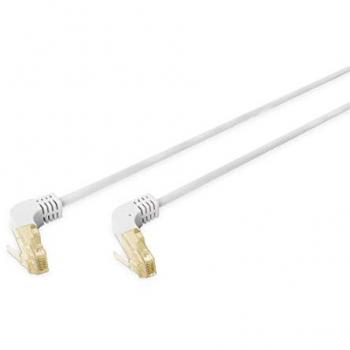 15m Shielded CAT 6A S/FTP patch cable, 90° angled connector