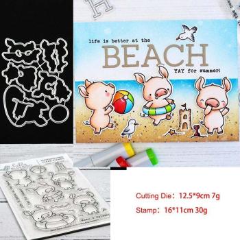 Lovely Pig Card Making Stencil