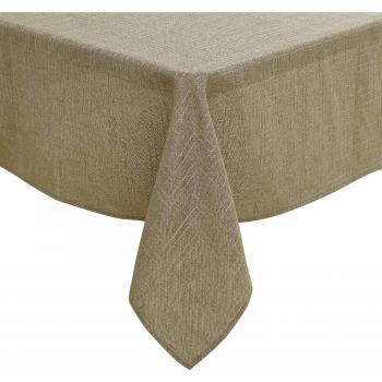 Leinenvorlage Tischdecke Deconovo 140x240 cm – Lotus‑Wasserabweisend, Taupe