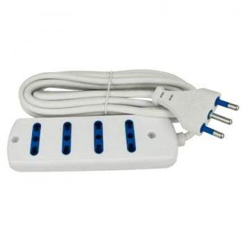 Zorei Multipresa Elettrica 4 Posti Cavo 1,5 Metri Bianco