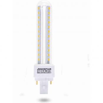 Lote de 5 Bombillas LED PLC Maiz G24 12W Blanco Cálido No Regulable Aigostar