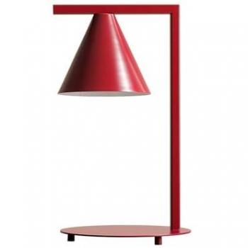 TARRALONA Nachttischlampe – Rot, Metallkörper, 40 cm hoch, ohne Leuchtmittel (E14)