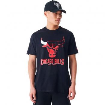 Maglietta New Era Chicago Bulls NBA Logo Grafica Nero Uomo L