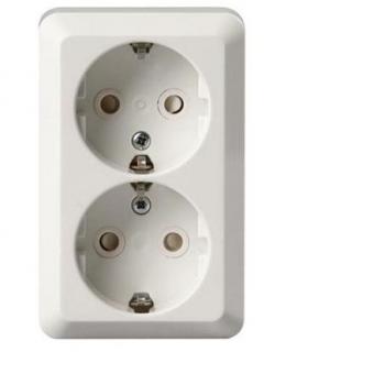 Presa Doppia 16A Bianco ABB