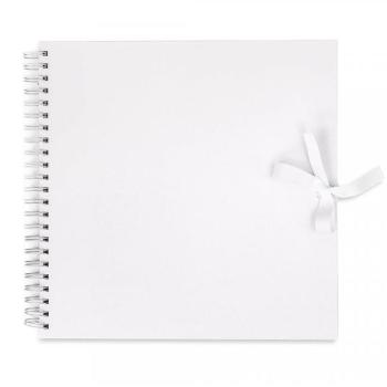 Papermania Artisan 12x12” Scrapbook – 40 Page, White Finish