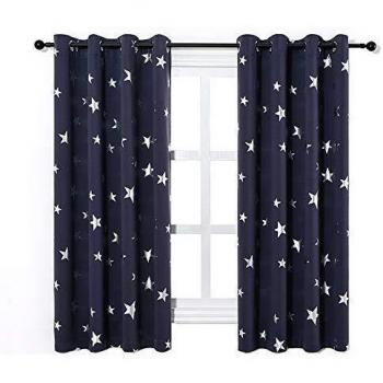 Anjee Moonlit Shield 2‑Panel Blackout Curtain Set