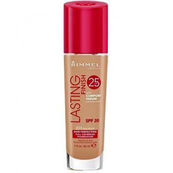 Fondo de Maquillaje Rimmel London Lasting Finish 25H Tono 203 True Beige