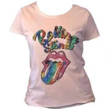 T-shirt Rolling Stones in cotone tie dye per donna