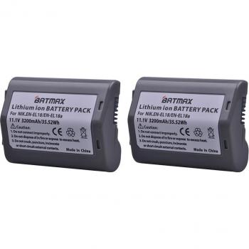 2Pcs 3200mAh EN EL18 Camera Battery for Nikon D4, D4S, D5
