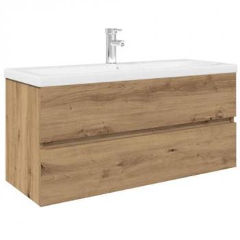 Vidaxl Artisan Oak Sink Cabinet, Built-in Basin + Faucet