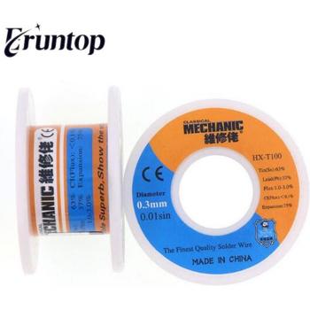 Alambre Plomado HX‑T100 100% Sn63Pb37 con Flux