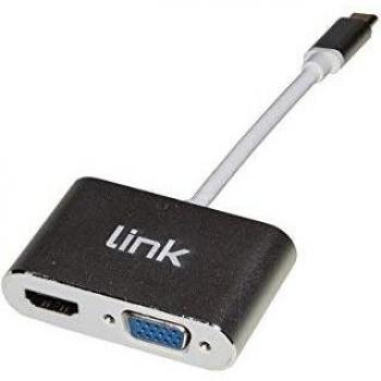 Adattatore USB-C con HDMI 4K, VGA e USB 3.0