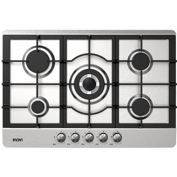Placa de Cozinha Svan SGW57500X 75 cm 5 Queimadores Butano Inox