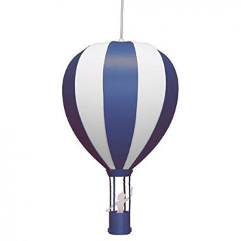 Suspension Montgolfière Ø30cm Bleu Transparent et Blanc Rosemonde et Michel Coudert