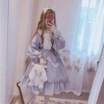 Vestido Lolita de Manga Larga para Chica