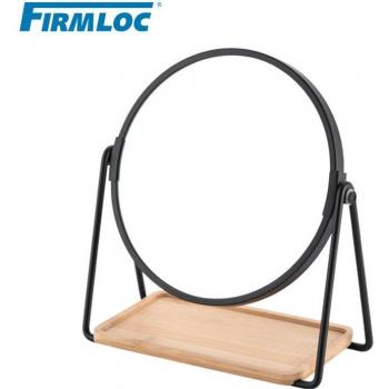 Smartloc 16cm Makeup Mirror with Bamboo Tray