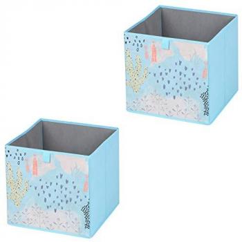 Décor Floral Cube – Pack 2 boites bleues