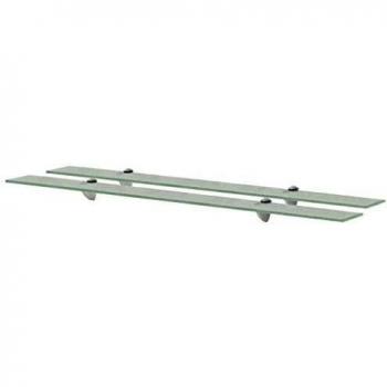 VidaXL 2er Set Wandregal Glas 100x10 cm 8 mm