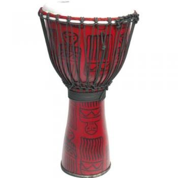 Tanga Djembé 12 Rouge en PVC avec motifs africains