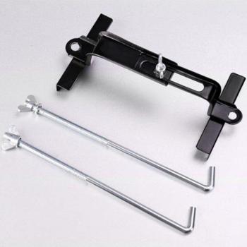 Black Silver Adjustable Battery Holder Stand 16cm-22.5cm