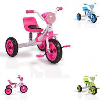 Felix Moni Byox Triciclo Rosa con Pneumatici EVA e Luci