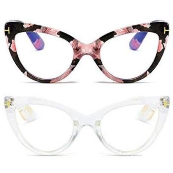 MMOWW Confezione da 2 Occhiali da Lettura Donna Cat Eye