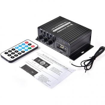 Mini Amplificador de Potencia Digital 12V para Vehículos con Control Remoto