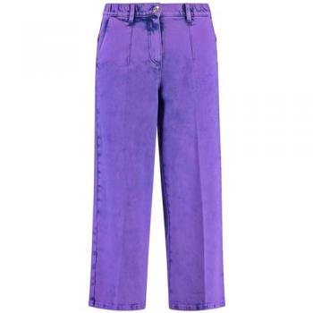 Samoon Stretch-Jeans 7/8 mit weitem Bein – Lotta Lila, 54/XXL Damenmode