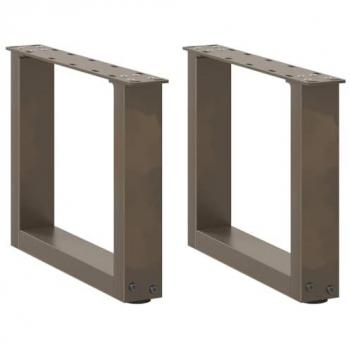 Pernas de Aço Natural para Mesa Centro VidaXL 2 Peças U 40x(30-31) cm