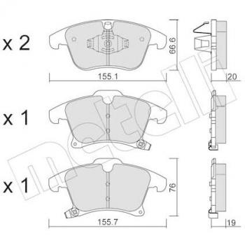 Kit de frein à disque Metelli 22-1039-0