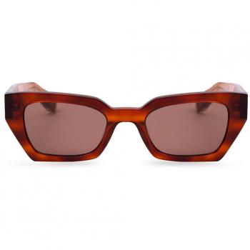 Messy Weekend Luna Havana Masculino Óculos Sol Tortoiseshell Transparente Marrons
