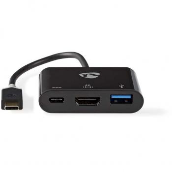 Adaptador Multi-Puerto USB-C HDMI USB-A 5 Gbps Nedis Antracita