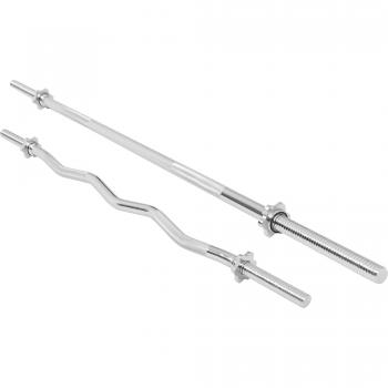 Barre Longue 170cm et Barre Curl 120cm Gorilla Sports